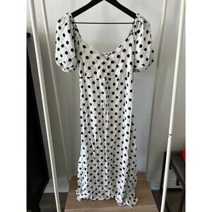 Faithfull the Brand Charlize Polka Dot Dress size US 6